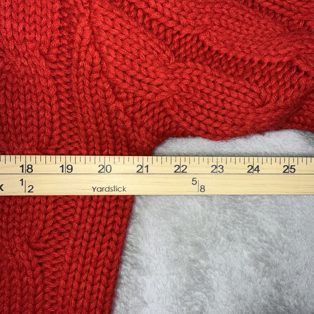 Willi Smith Ribbed Chunky Knit Turtleneck Sweater Pullover‎ Wool Italy Classic - Picture 5 of 8